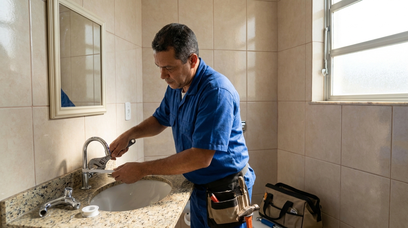Instalação de torneira de banheiro em Brasília‑DF