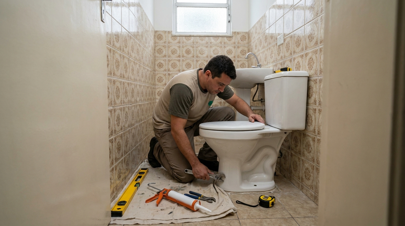 Instalação de vaso sanitário em Brasília‑DF
